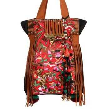 Handcrafted Chinese Miao Ethnic Package Tote Bag Embroidery Shoulder Bag