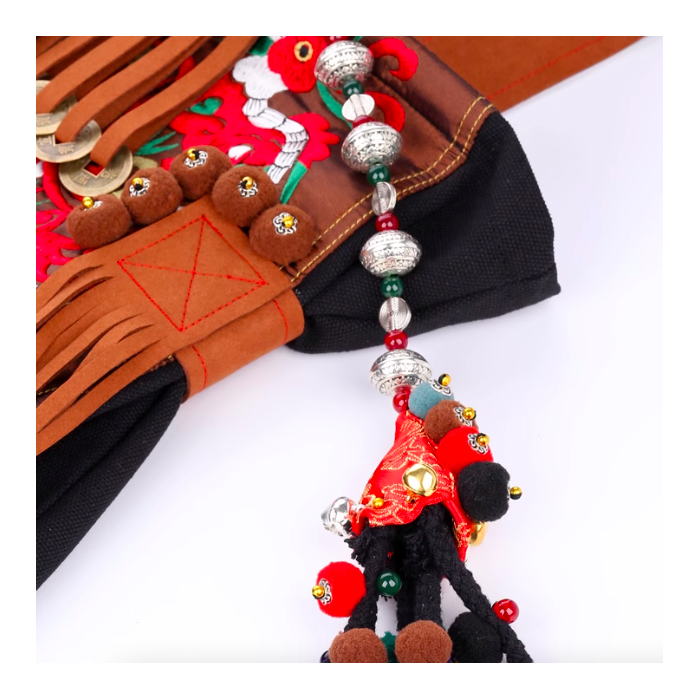 Handcrafted Chinese Miao Ethnic Package Tote Bag Embroidery Shoulder Bag