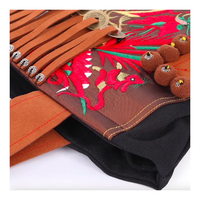 Handcrafted Chinese Miao Ethnic Package Tote Bag Embroidery Shoulder Bag
