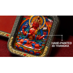 Mooras Hand-painted 3D Thangka Pendant Necklace | Tibetan Buddha Four-Armed Avalokiteshvara Amulet (Ga Wu Box)