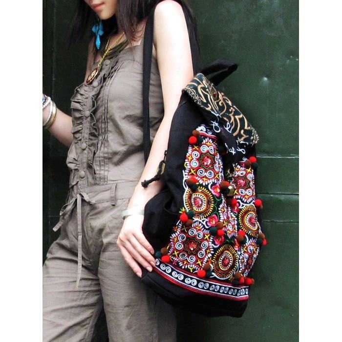 Handcrafted Miao Hmong Ethnic Backpack Bag Chinese Embroidered Bag