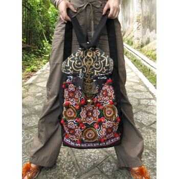 Handcrafted Miao Hmong Ethnic Backpack Bag Chinese Embroidered Bag