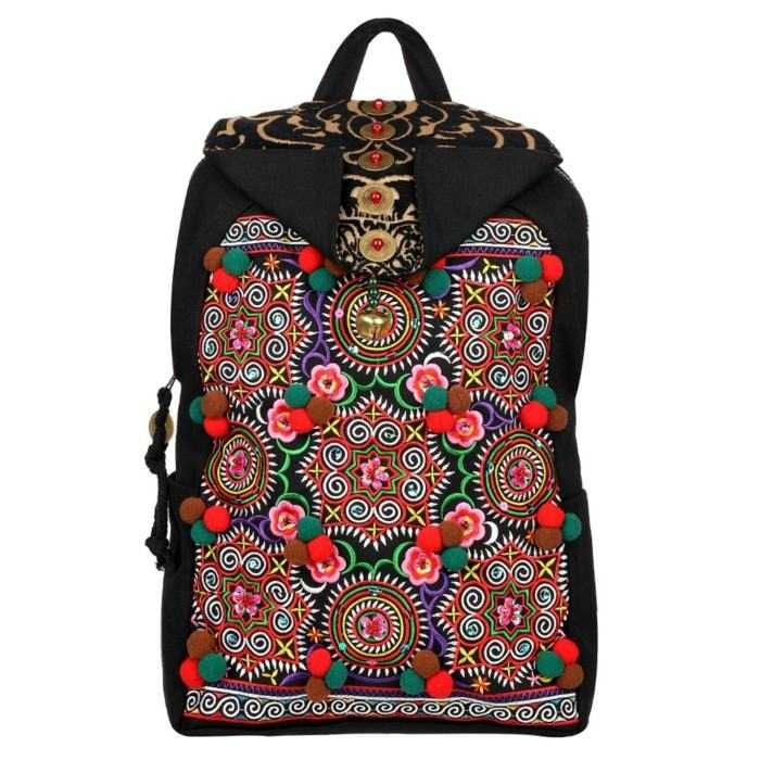 Handcrafted Miao Hmong Ethnic Backpack Bag Chinese Embroidered Bag