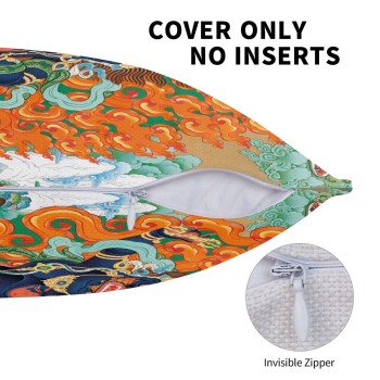Mooras Tibetan Thangka Buddha Mahakala Cushion Cover
