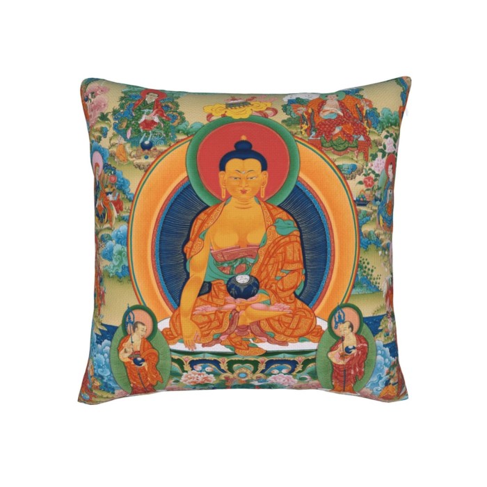 Mooras Tibetan Thangka Thousand Buddha Cushion Cover