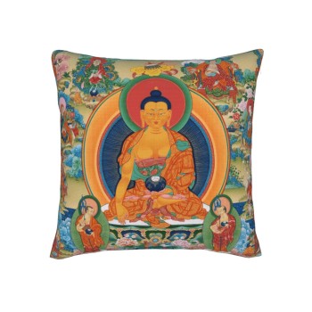 Mooras Tibetan Thangka Thousand Buddha Cushion Cover