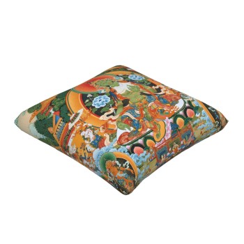 Mooras Tibetan Thangka Buddha Green Tara Cushion Cover