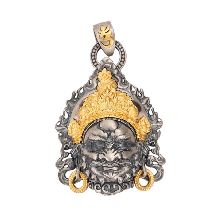 Boutique Sterling Silver Tibetan Buddhist Yellow Jambhala Pendant
