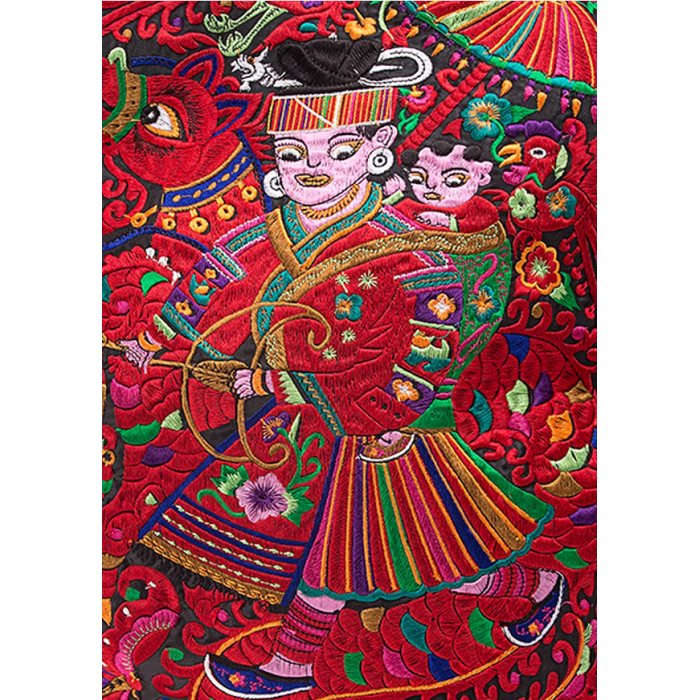 Miao Le - Handcrafted Vintage EthnicTote Bag Embroidery Package Canvas Bag