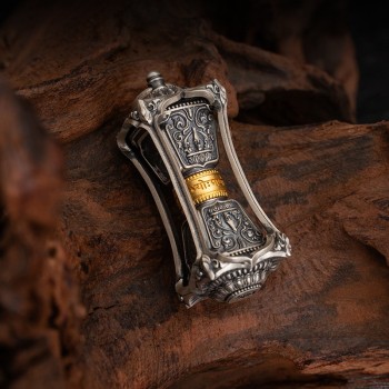 Boutique Sterling Silver Tibetan Buddhist Zakiram Pendant | Past and Present Life