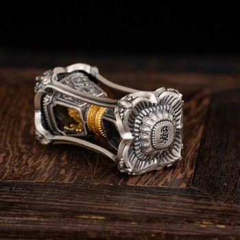 Boutique Sterling Silver Tibetan Buddhist Zakiram Pendant | Past and Present Life