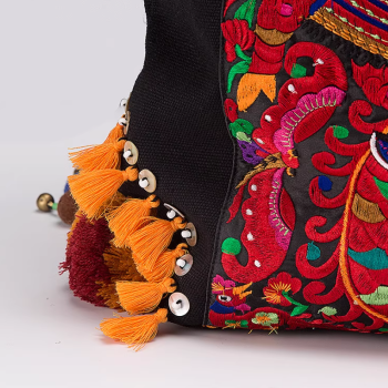 Miao Le - Handcrafted Vintage EthnicTote Bag Embroidery Package Canvas Bag