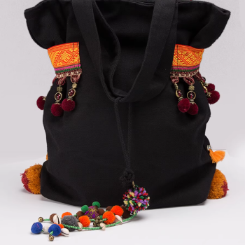 Miao Le - Handcrafted Vintage EthnicTote Bag Embroidery Package Canvas Bag