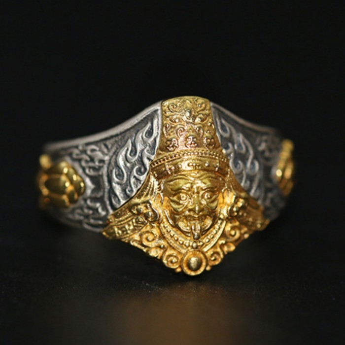 Boutique Ethnic Handcrafted Sterling Silver Tibetan Buddhist Zakiram Ring