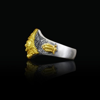 Boutique Ethnic Handcrafted Sterling Silver Tibetan Buddhist Zakiram Ring