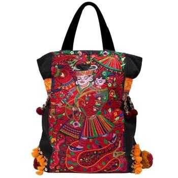Miao Le - Handcrafted Vintage EthnicTote Bag Embroidery Package Canvas Bag