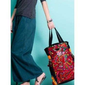 Miao Le - Handcrafted Vintage EthnicTote Bag Embroidery Package Canvas Bag