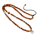 Natural Sandalwood & Pearl Beads Chain Tibetan Silver Thangka Pendant Replacement Chain