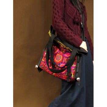 Lian Xiu - Handcrafted Vintage Ethnic Tote Bag Embroidery Canvas Bag