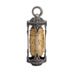 Boutique Tibetan Buddhist Six-Syllable Mantra Prayer Wheel Sterling Silver Pendant