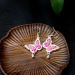 Vintage Handmade Miao Embroidery Butterfly Earrings