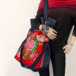 Peony - Handcrafted Retro Ethnic Tote Bag Embroidery Canvas Bag