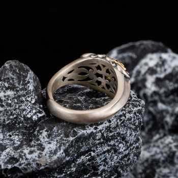 Boutique Hand-carved Skeletons Sterling Silver Ring Halloween Gift
