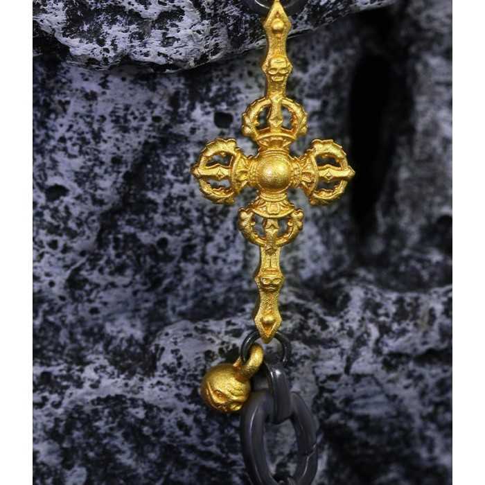 Boutigue Vintage Handcarved vajra Chain Sterling Silver Necklace