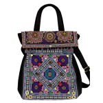Blue Stars - Handcrafted Vintage Ethnic Tote Bag Embroidery Canvas Bag