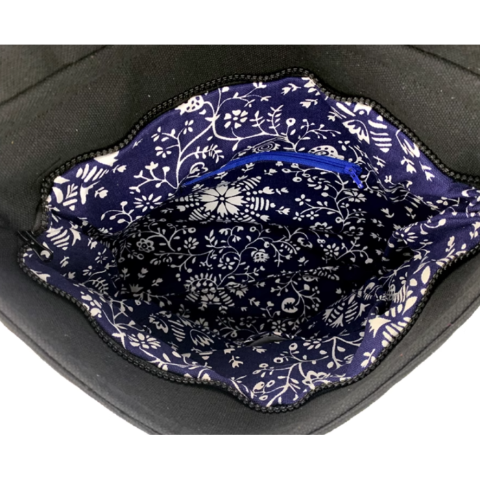 Blue Stars - Handcrafted Vintage Ethnic Tote Bag Embroidery Canvas Bag