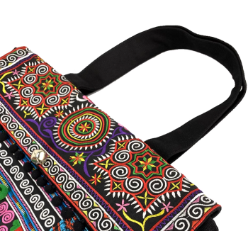 Blue Stars - Handcrafted Vintage Ethnic Tote Bag Embroidery Canvas Bag