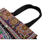 Blue Stars - Handcrafted Vintage Ethnic Tote Bag Embroidery Canvas Bag
