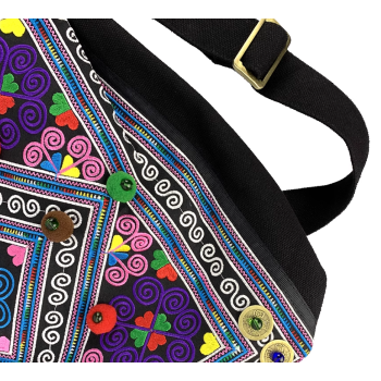 Blue Stars - Handcrafted Vintage Ethnic Tote Bag Embroidery Canvas Bag