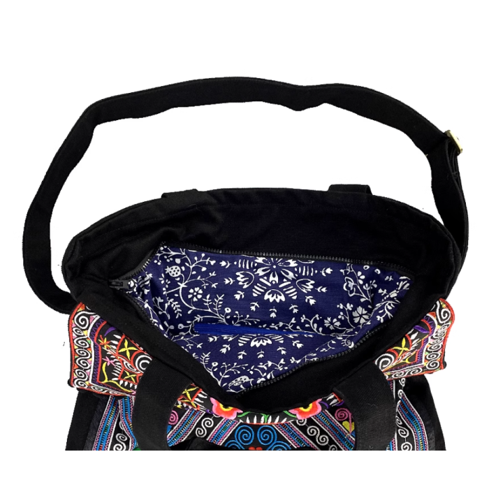 Blue Stars - Handcrafted Vintage Ethnic Tote Bag Embroidery Canvas Bag