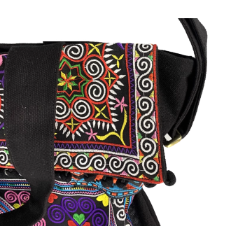 Blue Stars - Handcrafted Vintage Ethnic Tote Bag Embroidery Canvas Bag