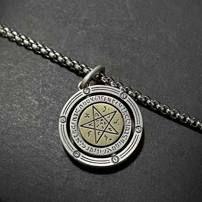 Vintage Ethnic S925 Eye of God Sterling Silver Necklace