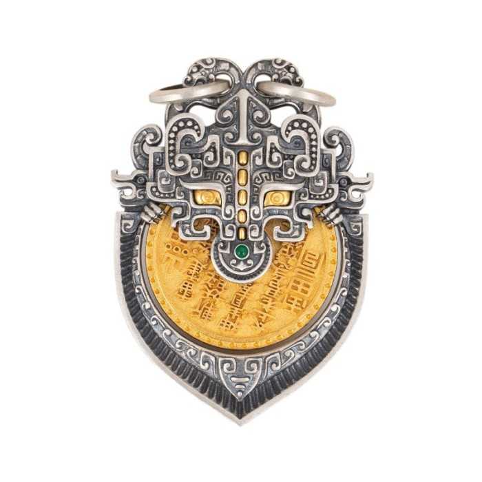 Vintage Tibetan Buddhist Mountain Ghost Silver Pendant
