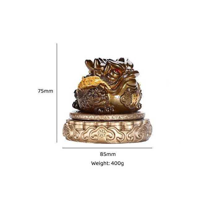 Mooras Chinese Style Fortunes Tea Pet Spinning Golden Toad