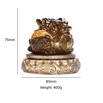 Mooras Chinese Style Fortunes Tea Pet Spinning Golden Toad