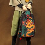 Orient Dragon - Handcrafted Vintage Ethnic Backpack Chinese Embroidered Bag