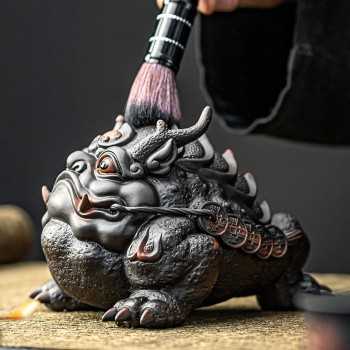 Mooras Hand-carved Fortune Tea Pet Tyrannosaurus Toad