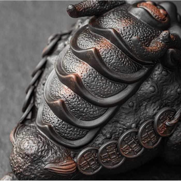 Mooras Hand-carved Fortune Tea Pet Tyrannosaurus Toad
