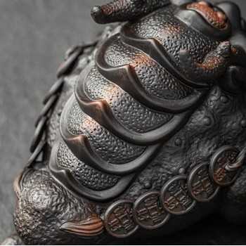 Mooras Hand-carved Fortune Tea Pet Tyrannosaurus Toad