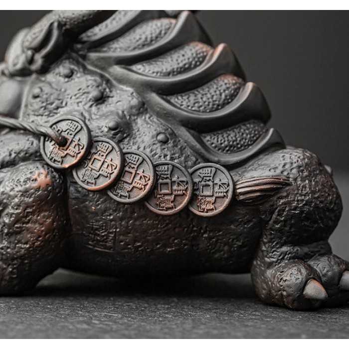 Mooras Hand-carved Fortune Tea Pet Tyrannosaurus Toad