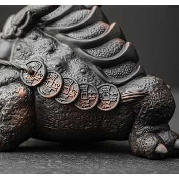 Mooras Hand-carved Fortune Tea Pet Tyrannosaurus Toad