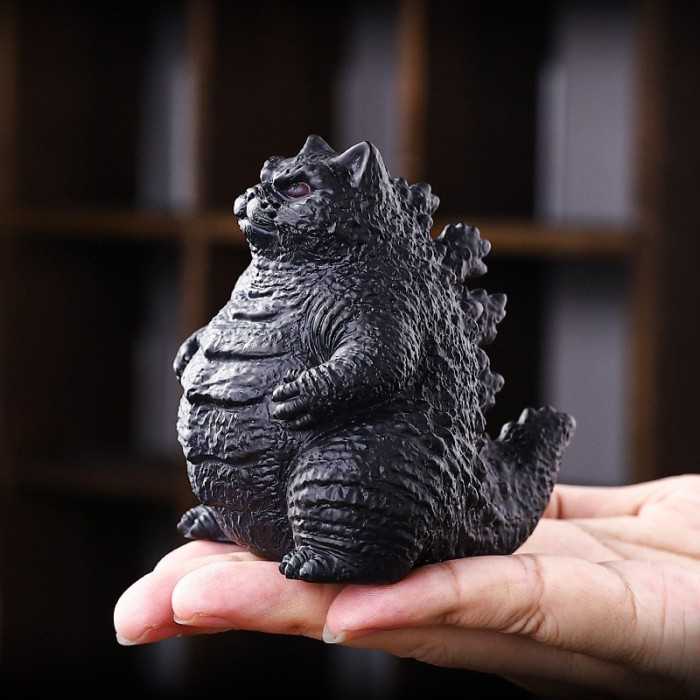 Mooras Hand-carved Color-changing Meowzilla Tea Pet