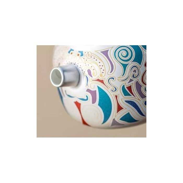Designer Handmade Dentin Silver-Plated Ceramic Tea Set Gift Dunhuang