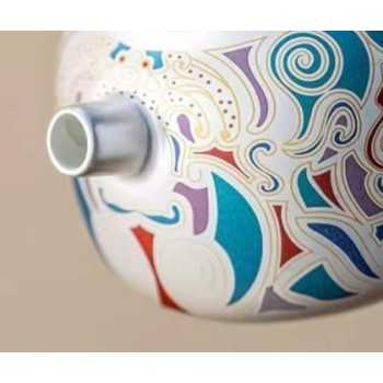 Designer Handmade Dentin Silver-Plated Ceramic Tea Set Gift Dunhuang