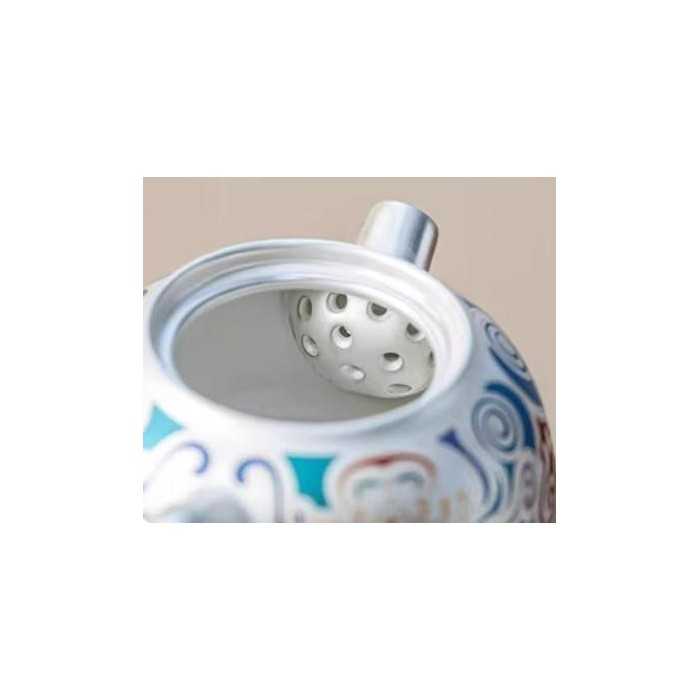 Designer Handmade Dentin Silver-Plated Ceramic Tea Set Gift Dunhuang