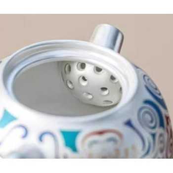 Designer Handmade Dentin Silver-Plated Ceramic Tea Set Gift Dunhuang